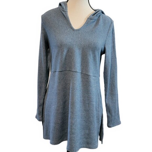J. Jill Blue Tunic Top with Hood - XS Petite - Picture 1 of 3